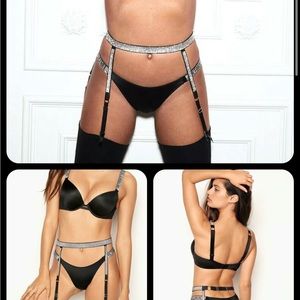 Very Sexy Sequin Garter Belt NWT